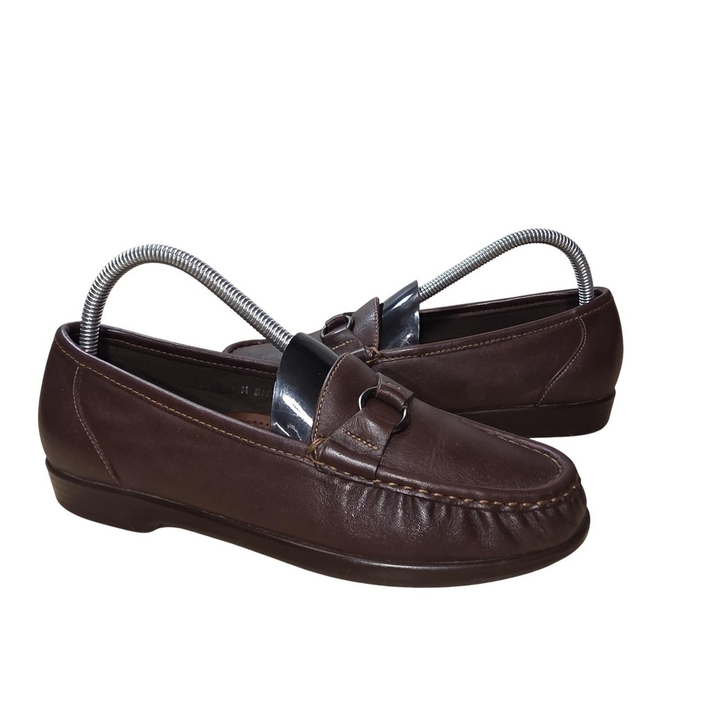 SAS Tripad Shoes Women 8.5 Brown‎ Leather Slip On Loafers Comfort Walking Casual